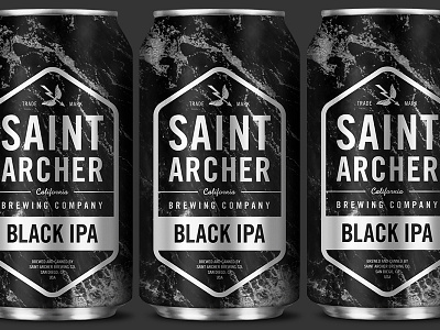 Saint Archer Black IPA Beer Can beer beer can beverage packaging packagingdesign
