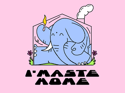 immaste home character elephant illustration namaste stretch thecamiloes yoga