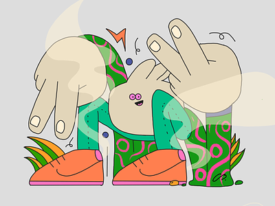 Peace Please abstract baggie character character design color colors design illustration leaves procreate thecamiloes