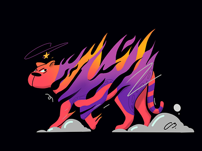 A ring of fire abstract character character design color colors design fire illustration procreate thecamiloes tiger