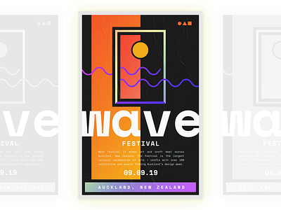 Wave festival colors design festival figma illustration poster thecamiloes wave