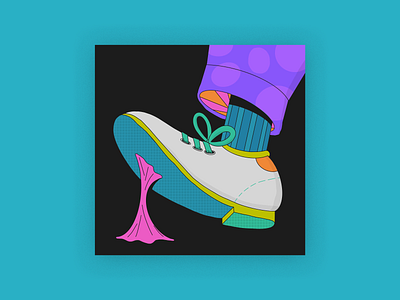 Stomped character character design color colors design gum illustration lace music procreate shoe thecamiloes