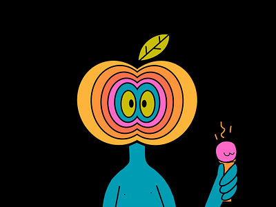 heatwave apple character character design color colors design heat illustration ipad music procreate thecamiloes wave