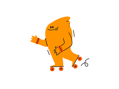 Rolley character character design colors design illustration music procreate roller skate skate skating thecamiloes