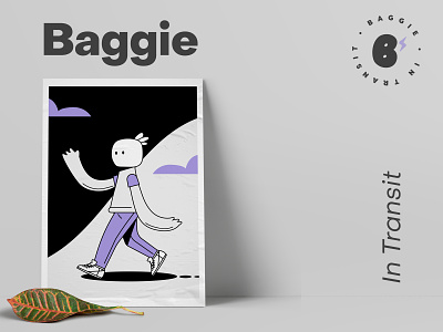 Baggie - In Transit Poster baggie character design illustration mockup poster