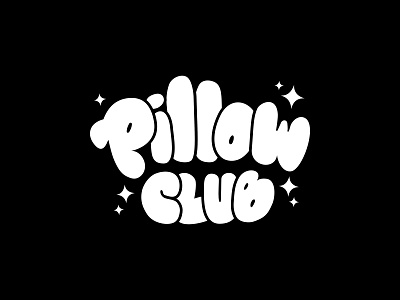 The Pillow Club branding illustration logo music relax typography vector