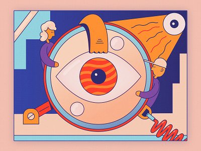 Monocle Eye color design eye illustration monocle