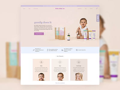 Baby Skin Care Concept ui web web designer webdesign website website concept