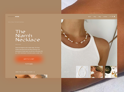 Vacancy Mode Jewellery Shop Page concept ui web web designer webdesign website website concept