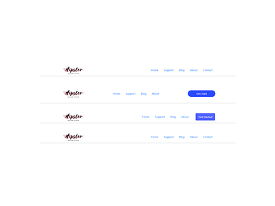 Site menu header variation