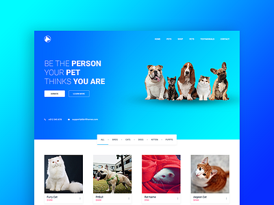 Pet Shop - PSD Template