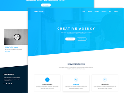 Dart Agency – PSD Template agency template psd template