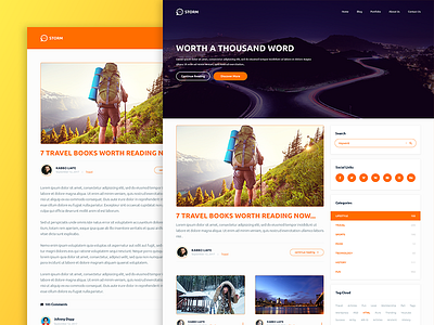 Storm Blog Psd Template blog blog psd
