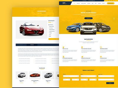 Dart Car Rental car rental psd template