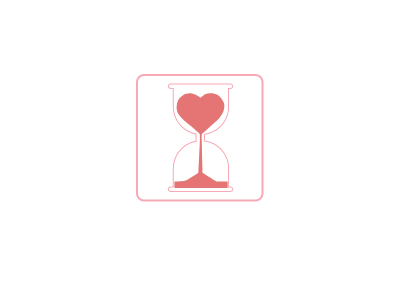 Heart hour glass heart hourglass icon design illustration