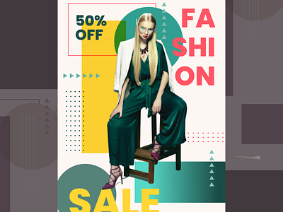 Casual fashion advertising design print sale