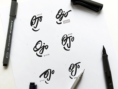 Ojo brushpen design lettering logo logotype