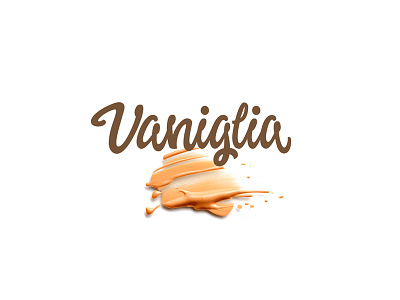 Vaniglia brushpen design lettering logo logotype vector