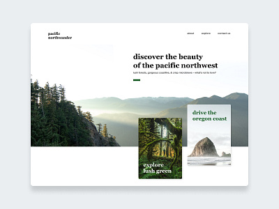Daily UI Challenge: 003 Landing Page daily ui daily ui challenge dailyui design design with intention landing page minimal pacific northwest pnw ui