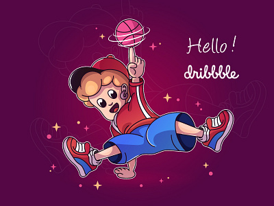 Hello, Dribbble! design illustration