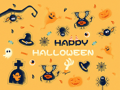 Exercise design halloween illustration