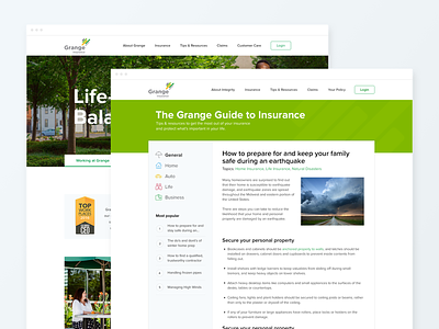 Grange Insurance website blog insurance knowledge base