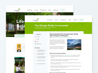 Grange Insurance website