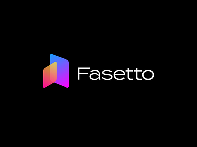 Fasetto Logo Concept 2019 app black blue branding clean design fasetto gradient icon illustration lockup logo mark minimal modern purple simple typography vector