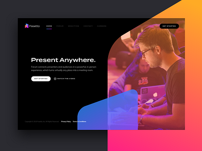 Fasetto Website Concept 2019 app black blue branding clean fasetto homepage icon landing page lockup logo mark minimal modern purple simple typography vector website