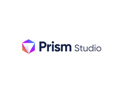 Prism Studio Logo 2020 branding branding design clean gem hex icon lockup logo logos minimal modern prism prism studio rainbow studio logo triangle