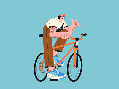 Cyclist bicycles cycling illustration vector