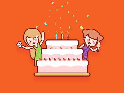 Birthday party android app gif girl icon ios logo ui