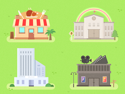 icon app cinema edifice food house icon illustration ios logo restaurant school ui