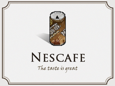 Nescafe cafe logo pixels