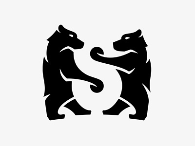Southpaw Logo bears black and white boxing branding design flat design graphics illustration logo logomark negative space symbol