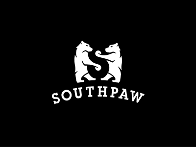 Southpaw Logo after effects animation bear bear logo black and white brand and identity branding design electric graphic design identity design illustration logo
