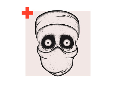 Skull Illustration design digitalart graphic design health check illustration illustrator shading skull skull art spooky surgeon surgery texture