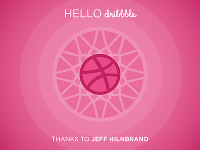 Hello Dribbble! debut hello hoop invite logo shot thank you thanks