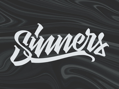 Our logo calligraphy illustrator liquid liquify logo sinners sinnersgraphics vector