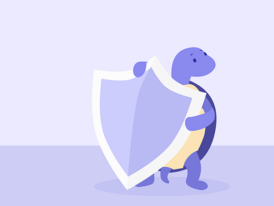 Turtle + Shield illustration protect security sketchapp turtle