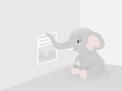 Baby Elephant babyelephant elephant illustration poster sketch