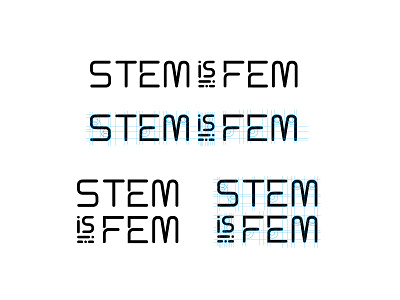 STEM is FEM branding design graphic graphic design graphicdesign identity letters logo design logodesign logotype vector