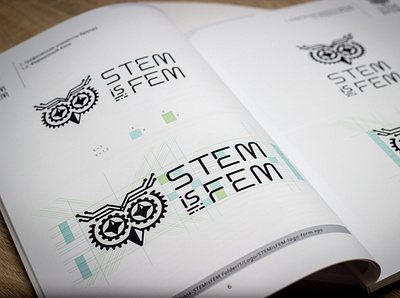 STEM is FEM brand brandbook branding design female graphic graphic design identity logo logo design logotype