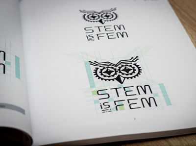 STEM is FEM brand brandbook branding design female graphic design identity logo design logodesign logotype styleguide