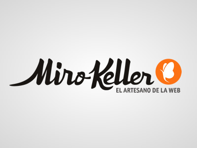 Miro Keller Logo V2 butterfly custom type logo rebound