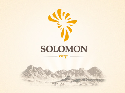 Solomon Logo africa business corporate export import investment logo movement serious turbine