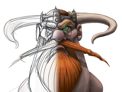 Viking Process character design digital drawing painting photoshop rendering sketch viking