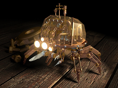 Steampunk Crab 3d crab creature machine maya model robot texture