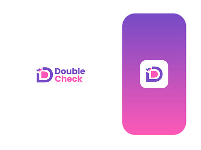 Double Check Logo app ui design branding colourful d logo design icon illustration iosapp logo logo design logotype vector