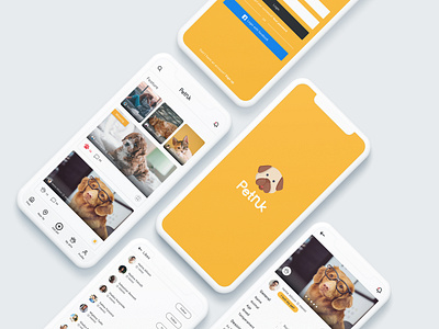 Petnuk app ui design colourful design design app iosapp mobile app mobile app design pet app pets ui